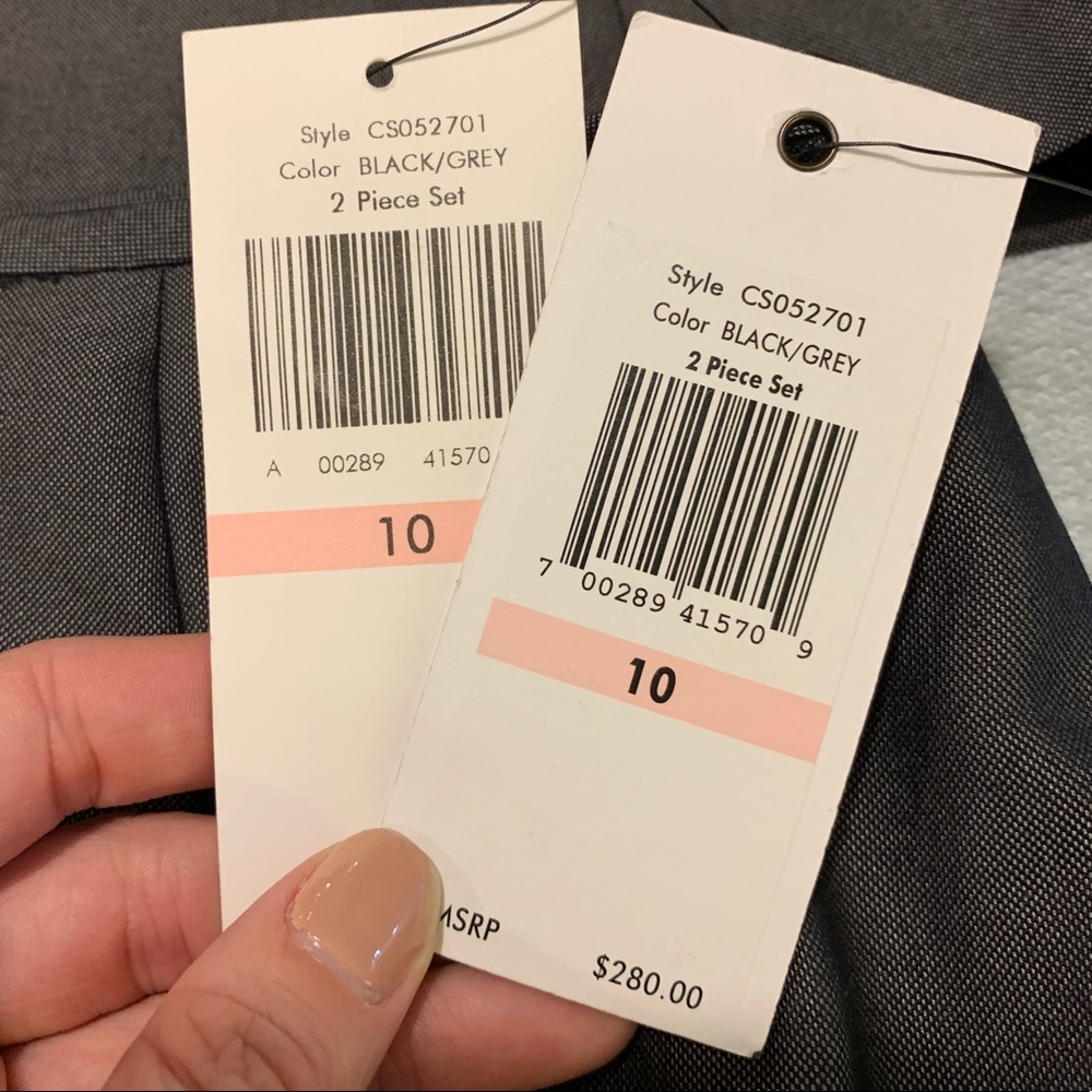 NWT Calvin Klein 2-Piece Gray Skirt Suit - Picture 6 of 8